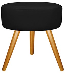 Kit 02 Puffs Sofia Palito Mel Suede Preto - ADJ Decor