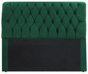 Cabeceira Marina para Cama Box Queen 1,60 m Estofada Suede Verde Bandeira