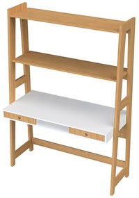 Escrivaninha Mesa Home Office Estante 2 Gavetas Trend