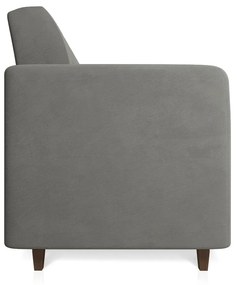 Sofá 03 Lugares Arezzo Suede Pés Chanfrado Tabaco - D'Rossi - Grafite