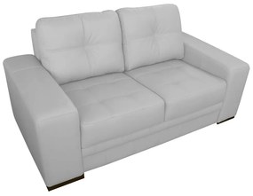 Sofá 2 Lugares Sala de Estar Milano 170cm Couro Branco G58 - Gran Belo