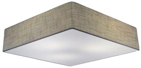 Plafon Quadrado Md-3052 Cúpula em Tecido 60x60x15cm Rústico Cinza - Bivolt