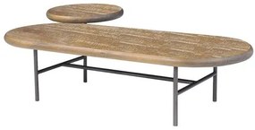 Mesa Centro Deck Tampo Driftwood Base Grafite 125cm - 64423 Sun House