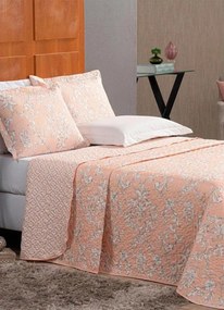 Jogo de Cobre Leito Rosa King 3 Peças