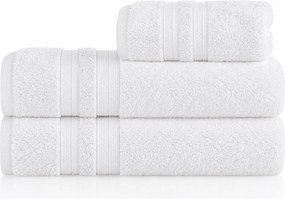 Kit 3 Pçs Toalhas Karsten 100% Algodão Unika - Branco Branco