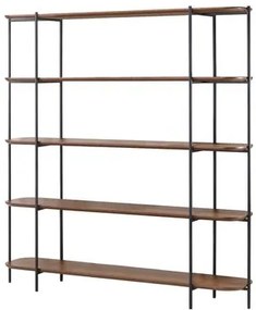Estante Logica 1,40 MT (LARG) cor Pinhao com Estrutura em Ferro Preto - 56887 Sun House