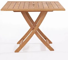 Mesa Quadrada Dobrável Madeira Stain Cor Jatobá 90cm - 17059 Sun House