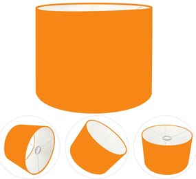 Cúpula Abajur Cilíndrica Cp-8014 Ø35x21cm Laranja