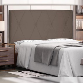Cabeceira Decorativa 1,40M Yves Suede Caramelo G63 - Gran Belo