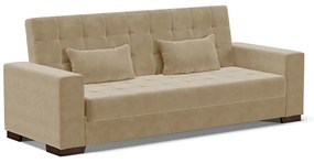 Sofá Cama Casal 3 Lugares 210cm Lisboa Suede Marrom Rato D03 - D'Rossi