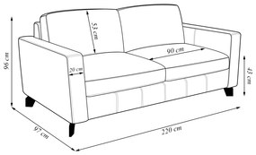 Sofá Sala de Estar Living 3 Lugares 220cm Presley Pés Madeira Veludo Preto G52 - Gran Belo