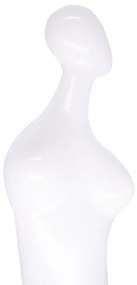 Escultura Decorativa Em Cerâmica Corpo Humano Branco 25 Cm - D'Rossi