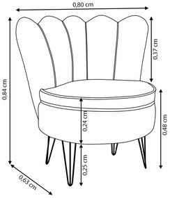 Poltrona Dália Pés Hairpin Legs Preto Veludo Amarelo