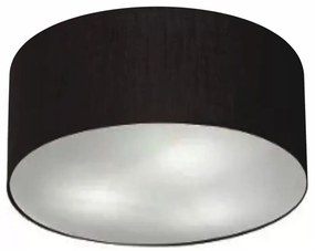 Plafon Cilíndrico Md-3058 Cúpula em Tecido 55x25cm Preto - Bivolt