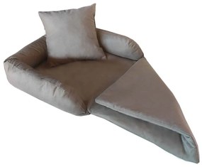 Protetor Para Sofá para Cães ou Gatos Médio Porte Fofinho Pet Protect Suede Nude