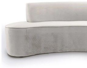 Sofá 4 Lugares Porto D07 230cm para Sala Living Veludo Creme - D'Rossi