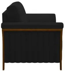 Poltrona Decorativa Sala de Estar 102cm Pés Madeira Roya Z32 Veludo Pr