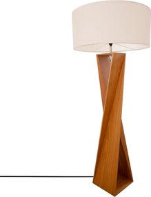 Luminaria De Piso Madeira Louro Freijo Spin