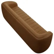 Sofá Living Decorativo 3 Lugares 252cm Meris Z32 Sintético Caramelo -