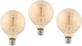 Kit 3 Lâmpadas Globo Filamento G95 E27 2w 200lm 360° 2400k