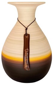 Vaso Bojudo com aba decorativo de cerâmica 15x39x15 - Salar Fosco Kleiner