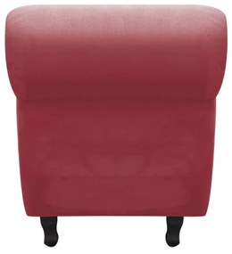 Recamier com Baú Itália Namoradeira Calçadeira Suede - D'Rossi - Rose