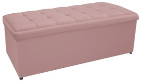 Calçadeira Copenhague 195 cm King Size Suede Rosê - ADJ Decor