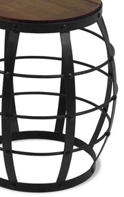 Banco Decorativo Seat Garden Flora Preto Canela G04 - Gran Belo