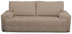 Sofá 3 Lugares Sala de Estar Roma 230 cm Couro Bege G58 - Gran Belo