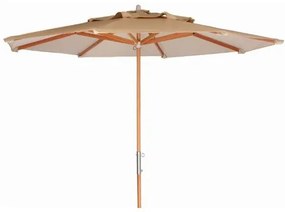 Ombrelone Leblon Creme em Madeira Central 2,90 MT(LARG) com Tecido Bagun - 43769 Sun House
