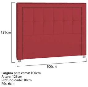 Cabeceira Solteiro Catania P04 100 cm Suede - ADJ Decor