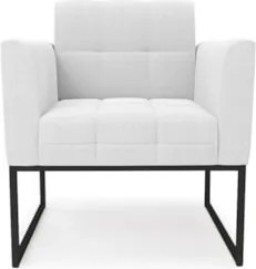 Poltrona Sala Base Industrial Preto Kit 2 Ana Bouclé Off - Ibiza