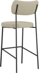 Banqueta Alta Bar Estofada Kit 10 Milli Linho Areia A14     - Mpozenat