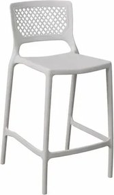 Banqueta Alta para Cozinha Cinza Claro Empilhável Vênus em Polipropileno Acrilys