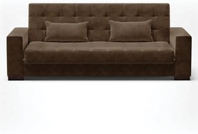 Sofá Cama Casal 3 Lugares 210cm Lisboa Suede Marrom  D03 - D'Rossi