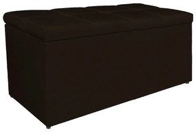 Calçadeira Estofada Manchester 90 cm Solteiro Corano Marrom - ADJ Decor