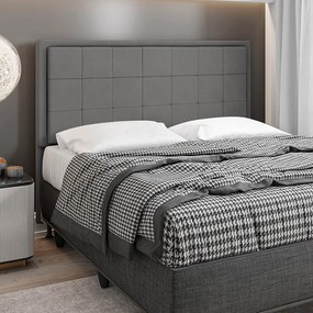 Cabeceira Casal Cama Box 140cm  para Quarto Onix Suede M11 - D'Rossi - Grafite