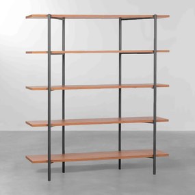 Estante Iron Grafite e Louro Freijó - 2m x 1,80m