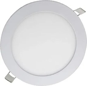 Plafon Led De Embutir Redondo Branco 12W 4000K Panel