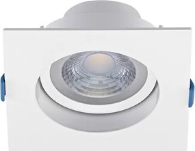 Plafon Led Embutir Branco 7W 580Lm Luz Amarela Evo