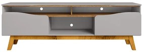 Rack Ilhabela Off White/Cinamomo - Bechara Móveis