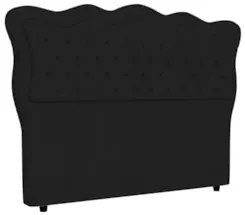 Cabeceira Casal Queen Cama Box 160cm Oregon Z04 Veludo Preto - Mpozena