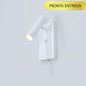 Arandela Foco Articulado 12X16Cm 01Xmr11 Com Interruptor - Qimporta Ar... (BRANCO)