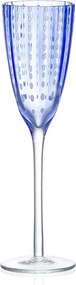 Taça de Vidro p/ Champagne Orquídea - Azul  Azul