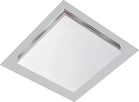 Plafon Led Embutir Quadrado Branco 16w Lisboa - LED BRANCO FRIO (6500K)