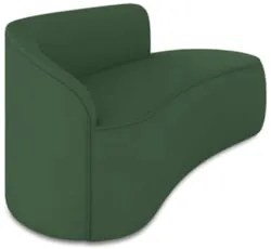 Sofá 3 Lugares Para Sala 180cm Orgânico Wendi Veludo Verde I01  - Mpoz