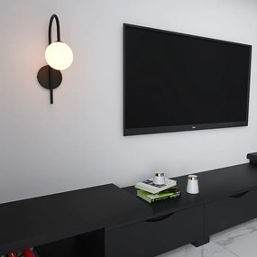 Arandela Umbrella Haste Curva 12X24X41Cm Aluminio E Globo Ø12Cm Rosca... (CHAMPANHE)