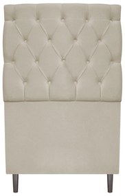 Cabeceira Estofada Liverpool 90 cm Solteiro Suede Bege - ADJ Decor