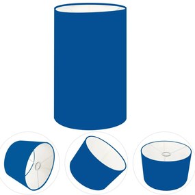 Cúpula Abajur Cilíndrica Cp-7002 Ø13x30cm Azul Marinho
