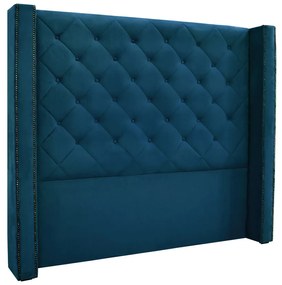 Cabeceira Cama Box Casal 140 cm Vicenza Veludo S04 - D'Rossi - Azul Marinho